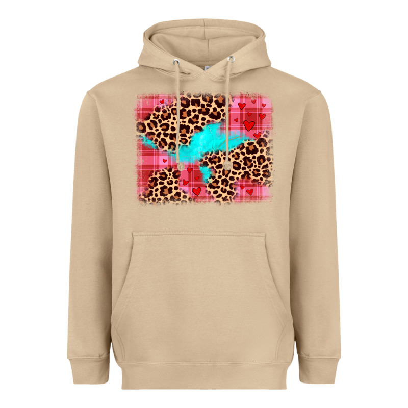 Valentine's Day Leopard Background Heavyweight Hoodie by JahusDesignShop | Teevron