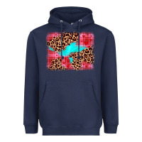 Navy valentine's day leopard background Heavyweight Hoodie - JahusDesignShop