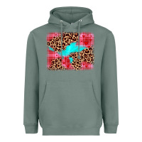 Sage valentine's day leopard background Heavyweight Hoodie - JahusDesignShop