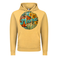 Vintage Mustard pumpkin mama with background Vintage Hoodie - BundleAndBundleShop