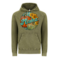 Vintage Olive pumpkin mama with background Vintage Hoodie - BundleAndBundleShop