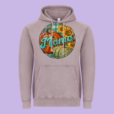 Pumpkin Mama With Background Vintage Hoodie Designed By Bundleandbundleshop