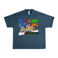 Midnight Navy Be a kind sole Autism Awareness Urban Heavy Tee - FaDigitalArtStudio