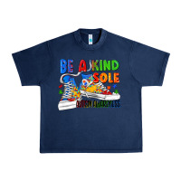 Navy Be a kind sole Autism Awareness Urban Heavy Tee - FaDigitalArtStudio