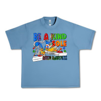 Pebble Blue Be a kind sole Autism Awareness Urban Heavy Tee - FaDigitalArtStudio