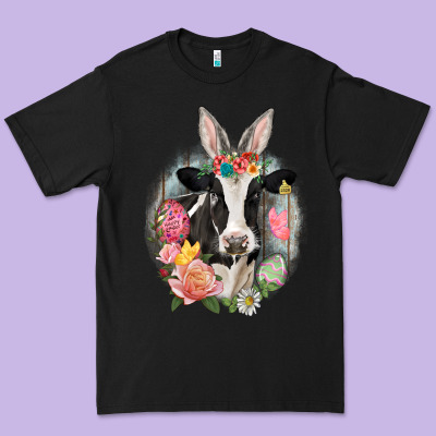 Happy Easter Cow Easter Day Premium Tee Designed By Cowgirlartshop