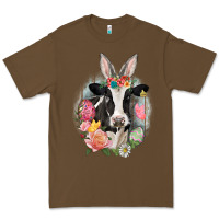 Cacao Happy Easter Cow Easter Day Premium Tee - CowGirlArtShop
