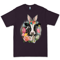 Plum Happy Easter Cow Easter Day Premium Tee - CowGirlArtShop
