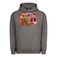 Pigment Tornado valentines day mama cow and baby cows Urban Hoodie - RanaPortraitStore