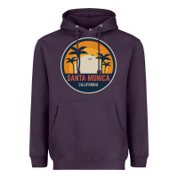 Plum santa monica california Heavyweight Hoodie - artisFamous