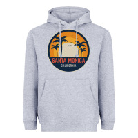 Heather Grey santa monica california Heavyweight Hoodie - artisFamous