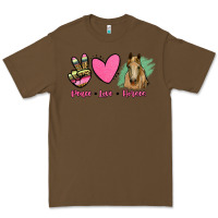 Cacao peace love horses Premium Tee - RanaPortraitStore