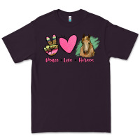 Plum peace love horses Premium Tee - RanaPortraitStore