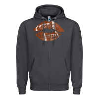 Smoke football lips Zipper Hoodie - AdoDesignShop