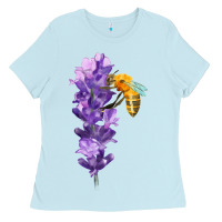 Baby Blue honey bee with lavender fa element Ladies Tee - FaDigitalArtStudio