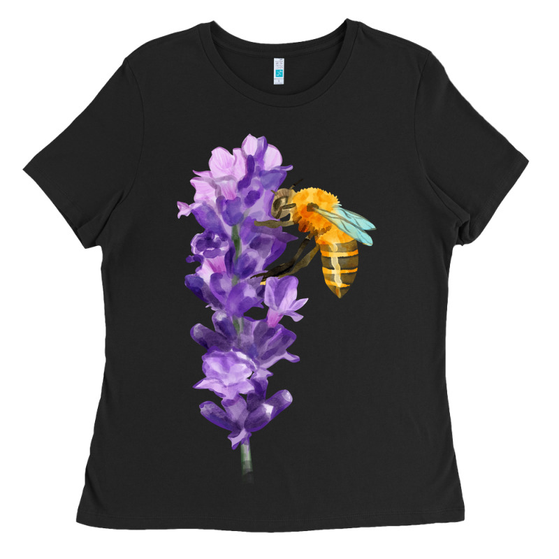 Honey Bee With Lavender Fa Element Ladies Tee by FaDigitalArtStudio | Teevron