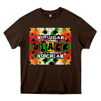 Chocolate Brown no sugar no cream black tumbler Heavy Core Tee - CowGirlArtShop