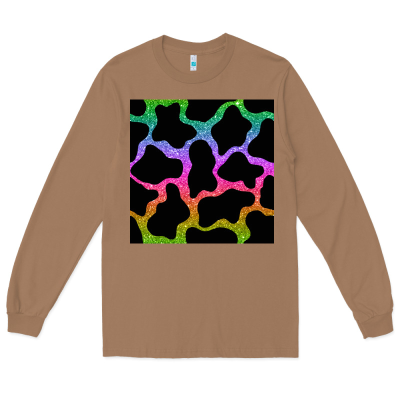 Cow Glitter Seamless Pattern Long Sleeve Tee by BundleAndBundleShop | Teevron