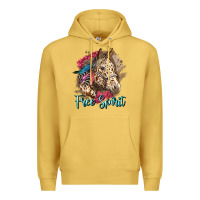 Antique Gold free spirit appaloosa horse Premium Hoodie - LillyAllenDesigns