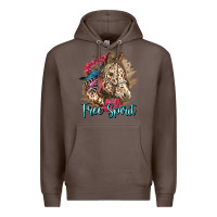 Coffee free spirit appaloosa horse Premium Hoodie - LillyAllenDesigns