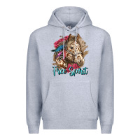 Heather Grey free spirit appaloosa horse Premium Hoodie - LillyAllenDesigns