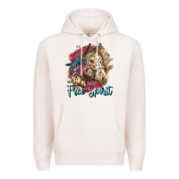Pale Pink free spirit appaloosa horse Premium Hoodie - LillyAllenDesigns