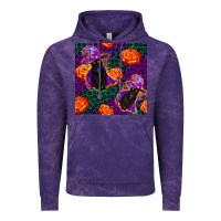 Cloud Purple witchy cat and pumpkins seamless paternal Vintage Hoodie - BundleAndBundleShop