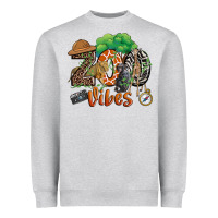 Heather Grey zoo vibes Heavyweight Sweatshirt - JahusDesignShop