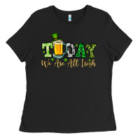 Black Today we are all Irish Ladies Tee - OliviaCreatesArt