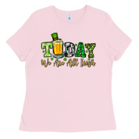 Bubblegum Pink Today we are all Irish Ladies Tee - OliviaCreatesArt