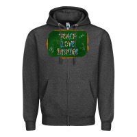 Charcoal Heather teach love inspire chalkboard Zipper Hoodie - AdoDesignShop