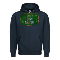 Navy teach love inspire chalkboard Zipper Hoodie - AdoDesignShop