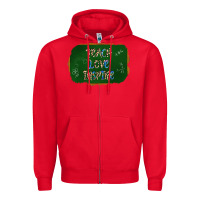 Red teach love inspire chalkboard Zipper Hoodie - AdoDesignShop