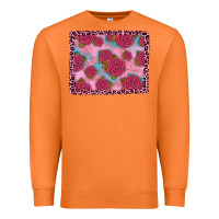 Carrot pink rose leopard background Premium Sweatshirt - JahusDesignShop