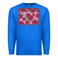 True Royal pink rose leopard background Premium Sweatshirt - JahusDesignShop