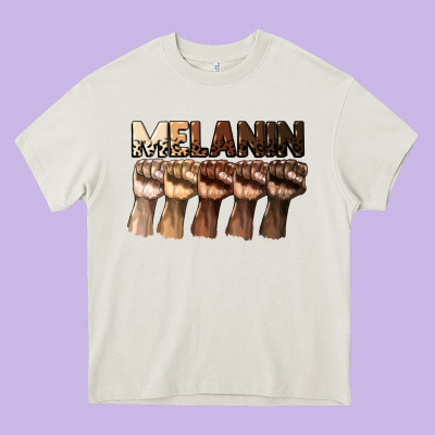 Melanin Juneteenth Heavy Core Tee Designed By Cowgirlartshop