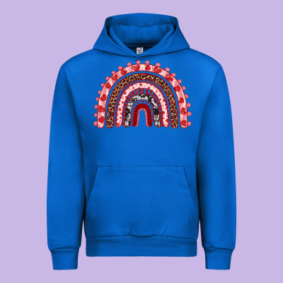Valentines Day Rainbow Urban Hoodie Designed By Ranaportraitstore