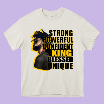 Strong Powerful Confident King Blessed Unique Heavy Core Tee Designed By Cowgirlartshop