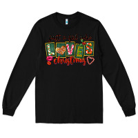Black Just A Girl Who Loves Christmas Long Sleeve Tee - FaDigitalArtStudio