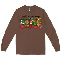 Chestnut Just A Girl Who Loves Christmas Long Sleeve Tee - FaDigitalArtStudio