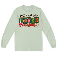 Matcha Just A Girl Who Loves Christmas Long Sleeve Tee - FaDigitalArtStudio