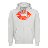 Dove Grey basketball lips Zipper Hoodie - AdoDesignShop