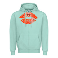 Seafoam basketball lips Zipper Hoodie - AdoDesignShop
