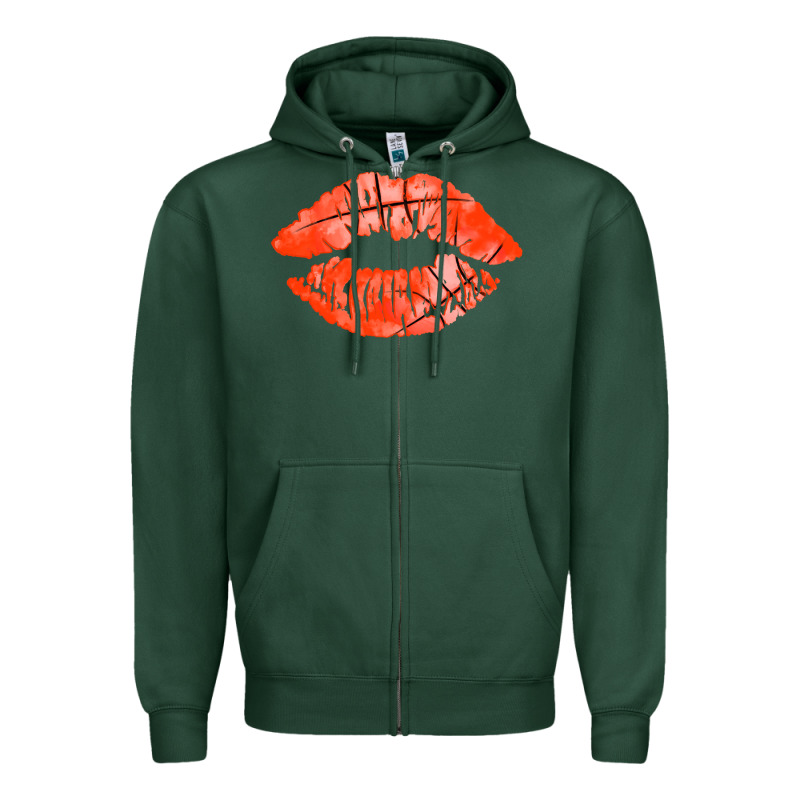 Basketball Lips Zipper Hoodie by AdoDesignShop | Teevron