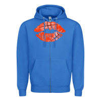 True Royal basketball lips Zipper Hoodie - AdoDesignShop