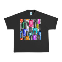Colorful Nail Polish Seamless Pattern Bbs Urban Heavy Tee | Teevron