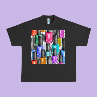 Colorful Nail Polish Seamless Pattern Bbs Urban Heavy Tee Designed By Bundleandbundleshop