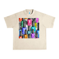Sandshell colorful nail polish seamless pattern bbs Urban Heavy Tee - BundleAndBundleShop