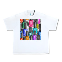 White colorful nail polish seamless pattern bbs Urban Heavy Tee - BundleAndBundleShop