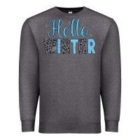 Charcoal Heather hello winter Premium Sweatshirt - JahusDesignShop